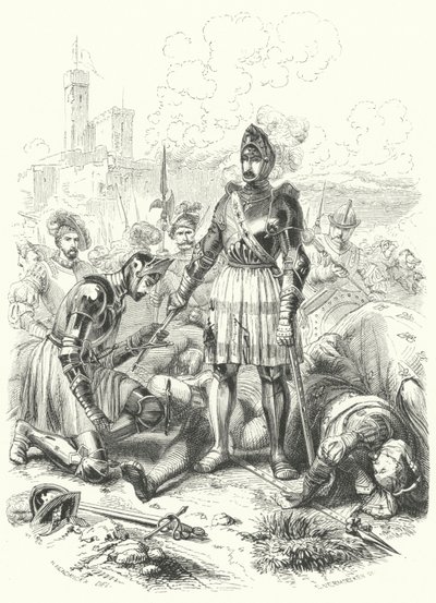 François Ier de France se rendant aux Espagnols à la Bataille de Pavie, 1525 - European School